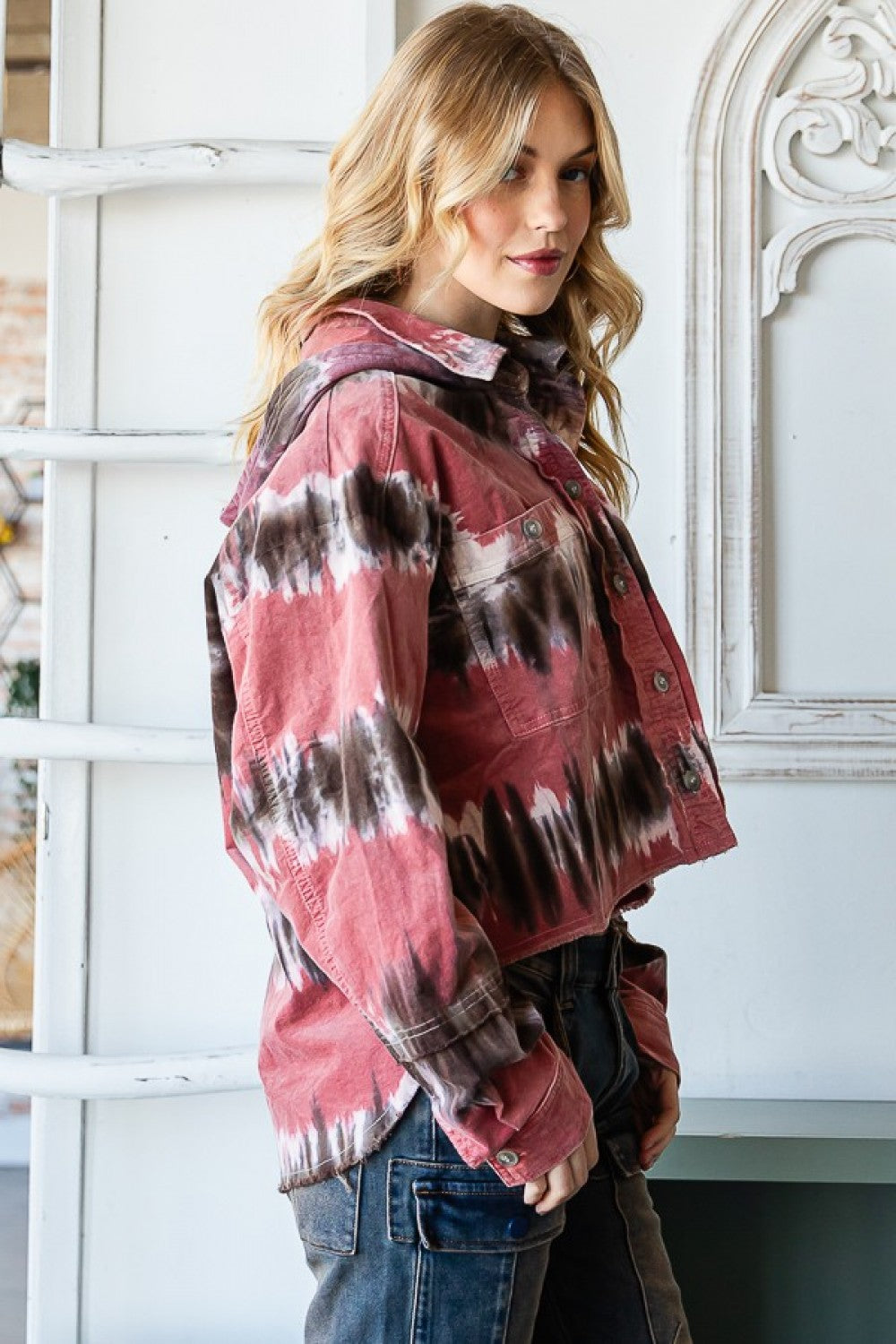 The Karson Kat Tie Dye Corduroy Over Shirt