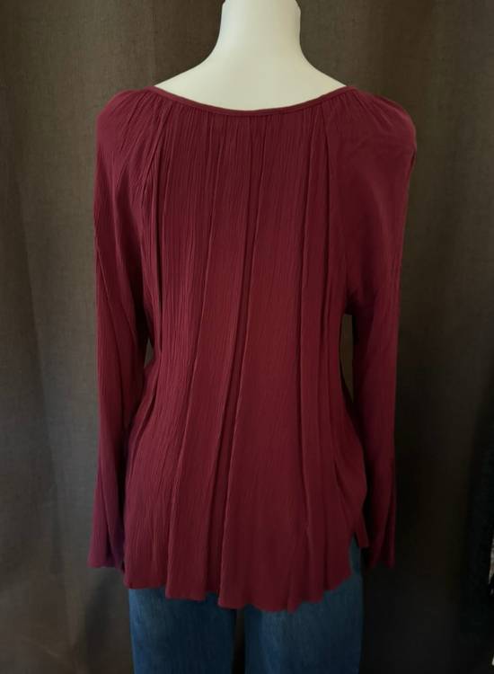 The Cruz Red Tie Front Blouse