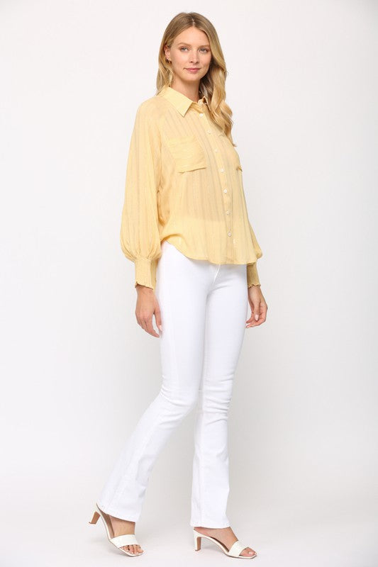 The Cyrus Kat Bishop Sleeve Button Down