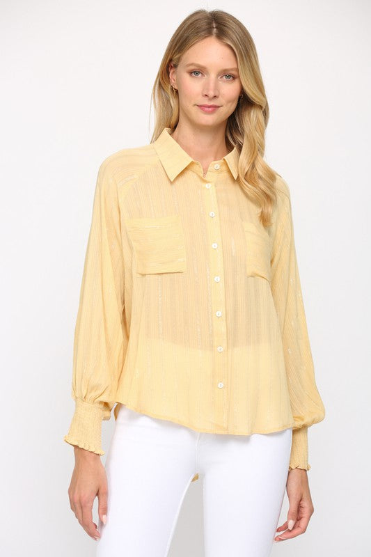 The Cyrus Kat Bishop Sleeve Button Down