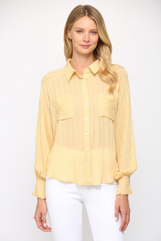 The Cyrus Kat Bishop Sleeve Button Down