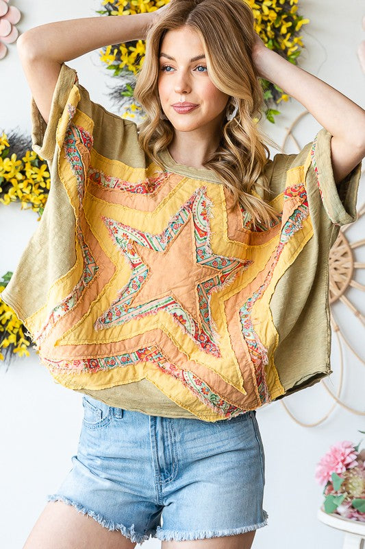 The Pierre Kat Quilted Starburst Top