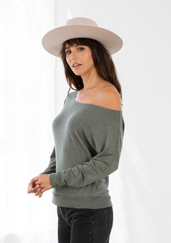 The Cayman Athleisure French Terry Dolman Sleeve Pullover