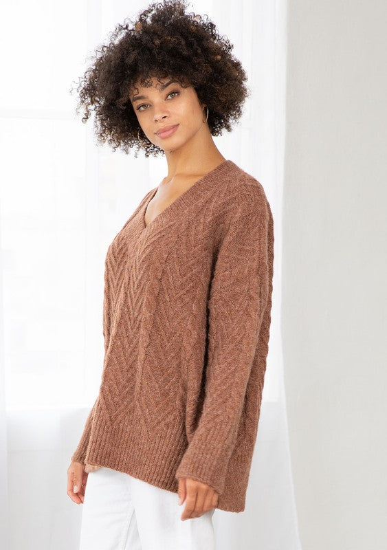 The Maple Churned Cable Knit Sweater