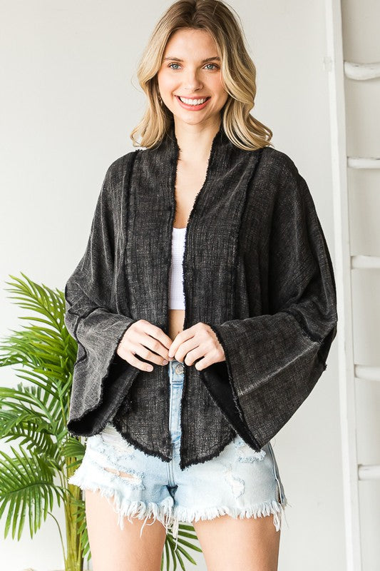 The Sloane Kat Mineral Washed Cardigan