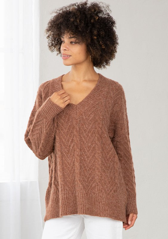 The Maple Churned Cable Knit Sweater