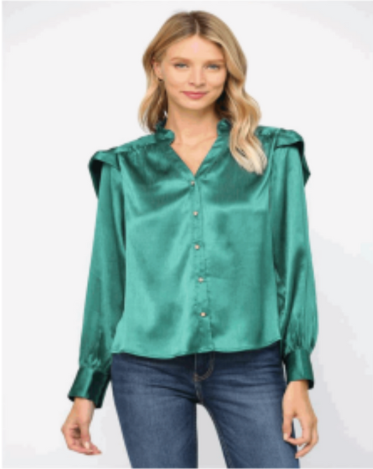 The Carignola Kat Split Neck Blouse