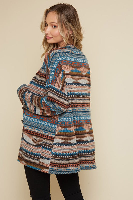 The Jaxon Aztec Oversized Cardigan