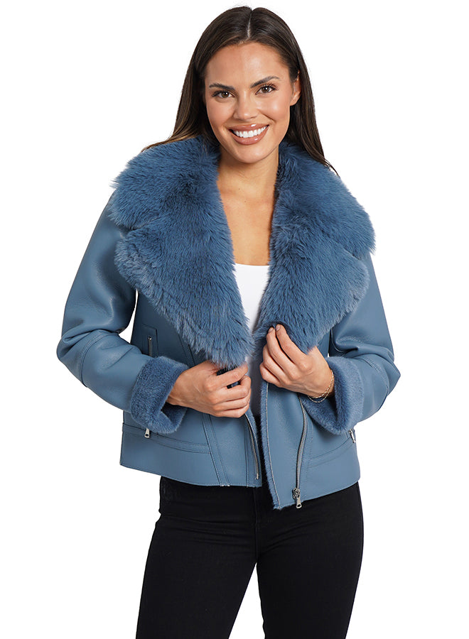 The Alana Kat Fur Aviator Jacket