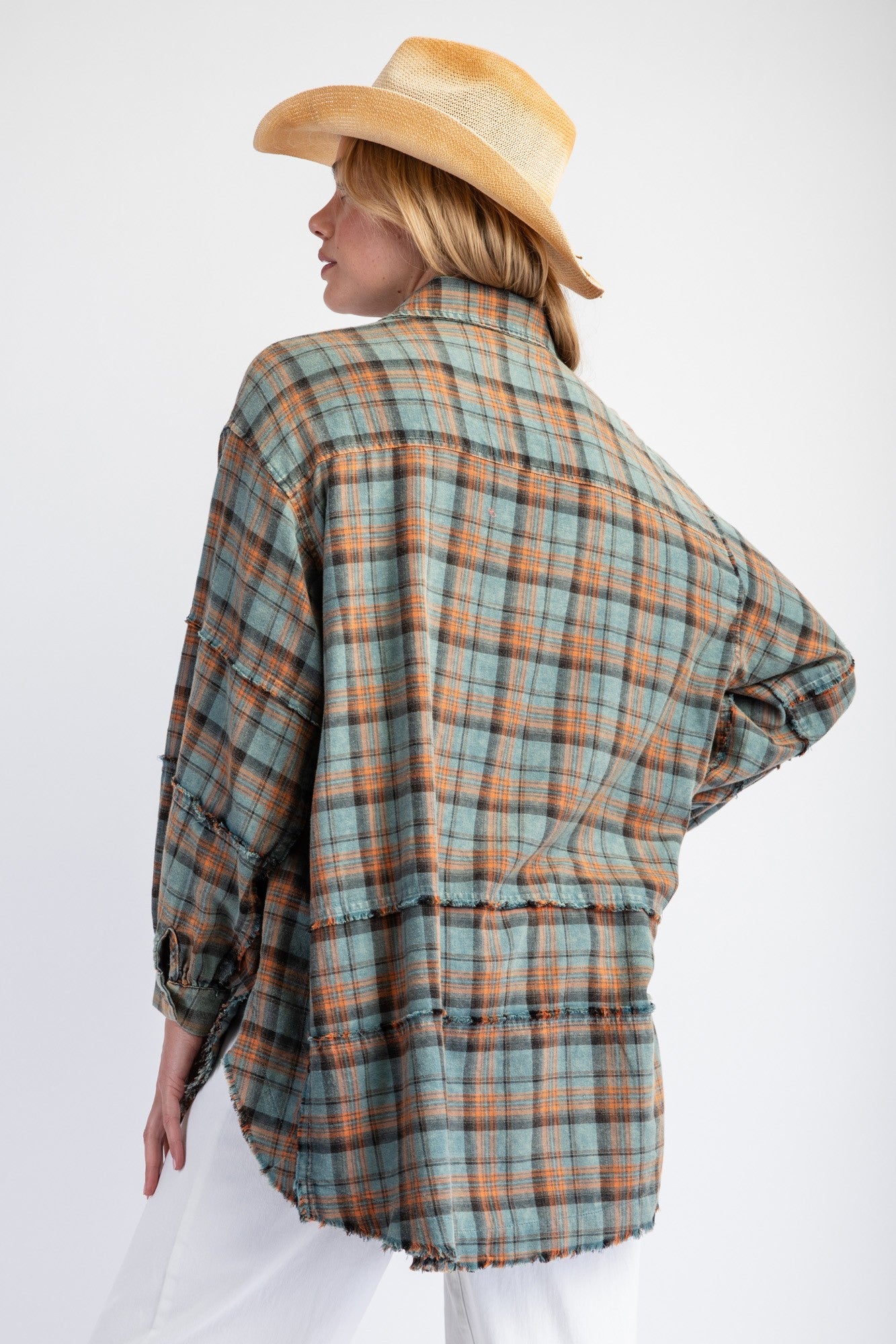 Mineral Washed Plaid Shirt