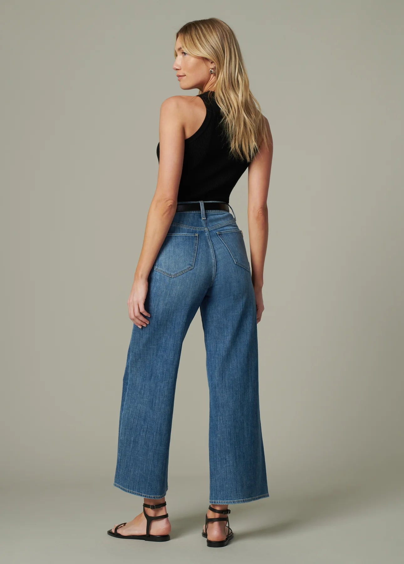 The Mia High Rise Wide Leg Ankle in Smoke Show