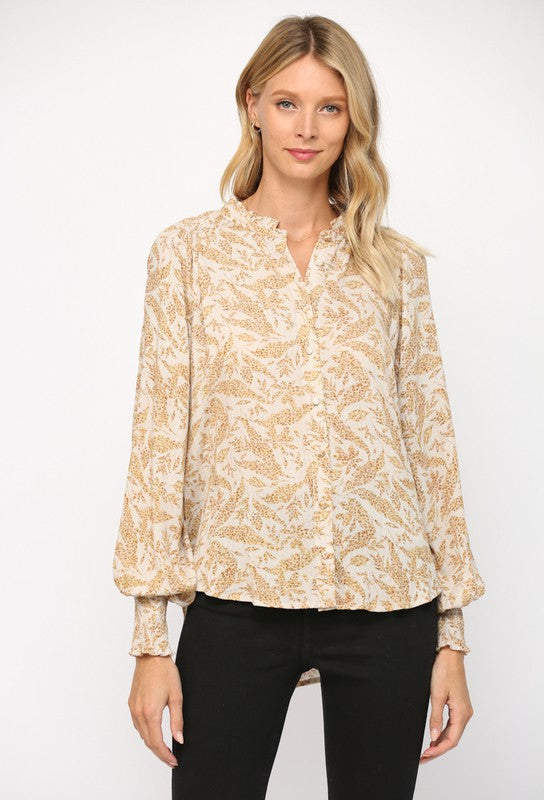 The Darby Kat Floral Button Down