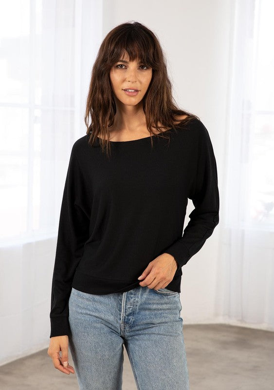 The Cayman Athleisure French Terry Dolman Sleeve Pullover