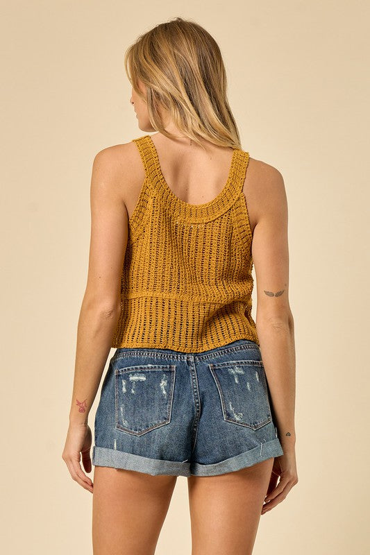 The Preston Crop Crochet Top