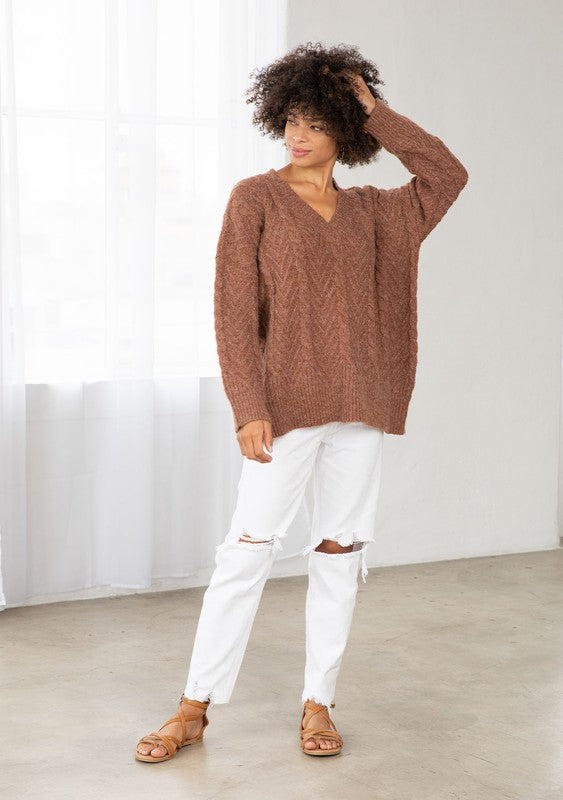 The Maple Churned Cable Knit Sweater