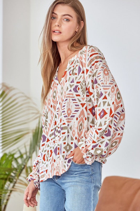 The Bella Case Printed Blouse