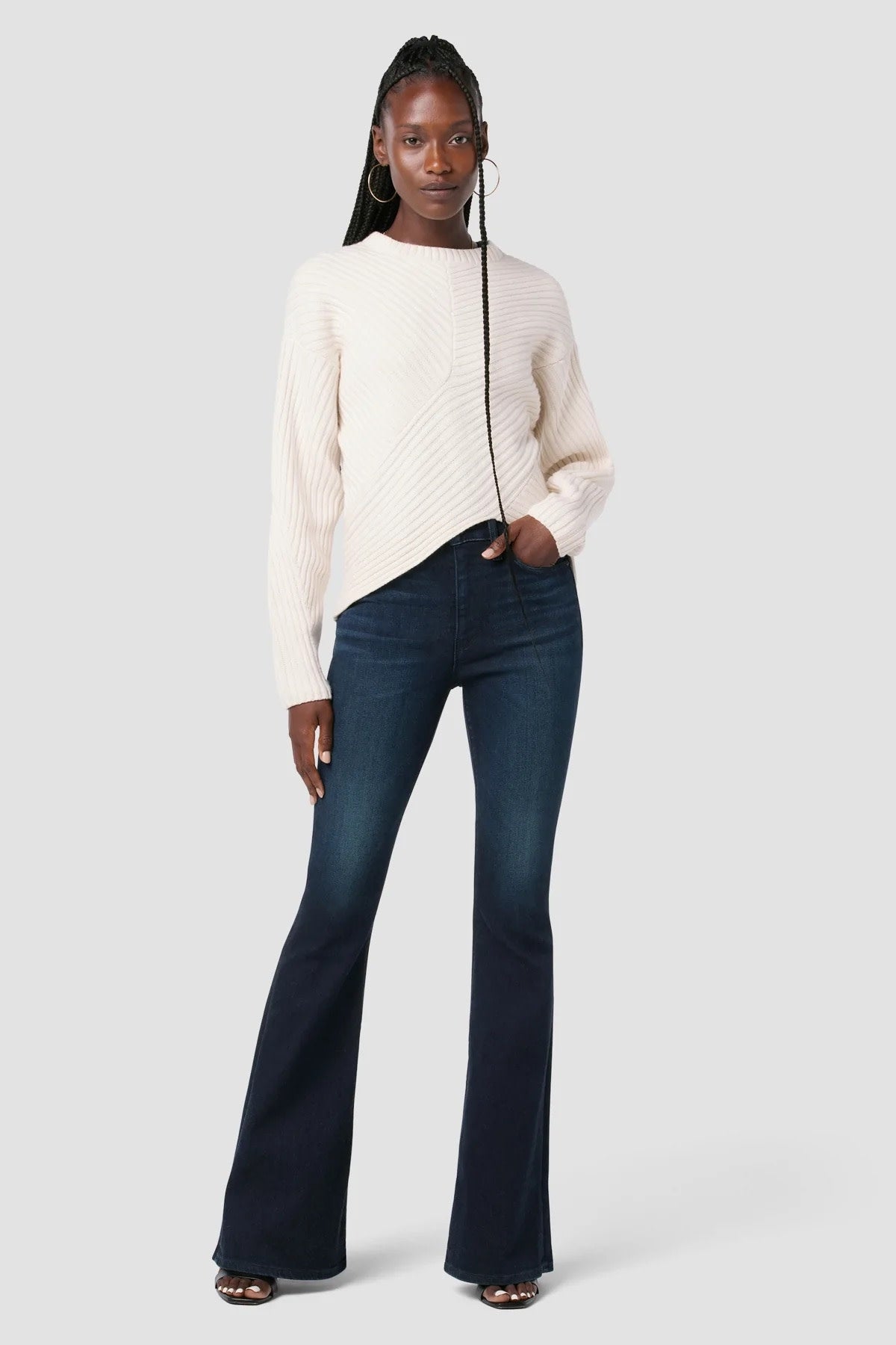 Holly High-Rise Flare Jean in Tourmaline