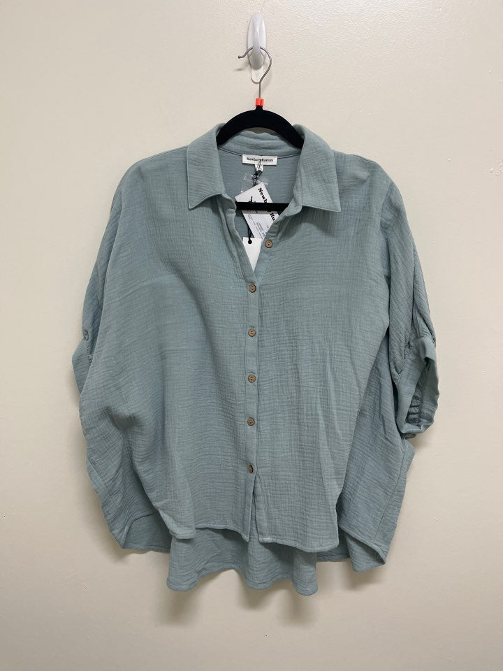 The Tinker Kat 3/4 Sleeve Button Down