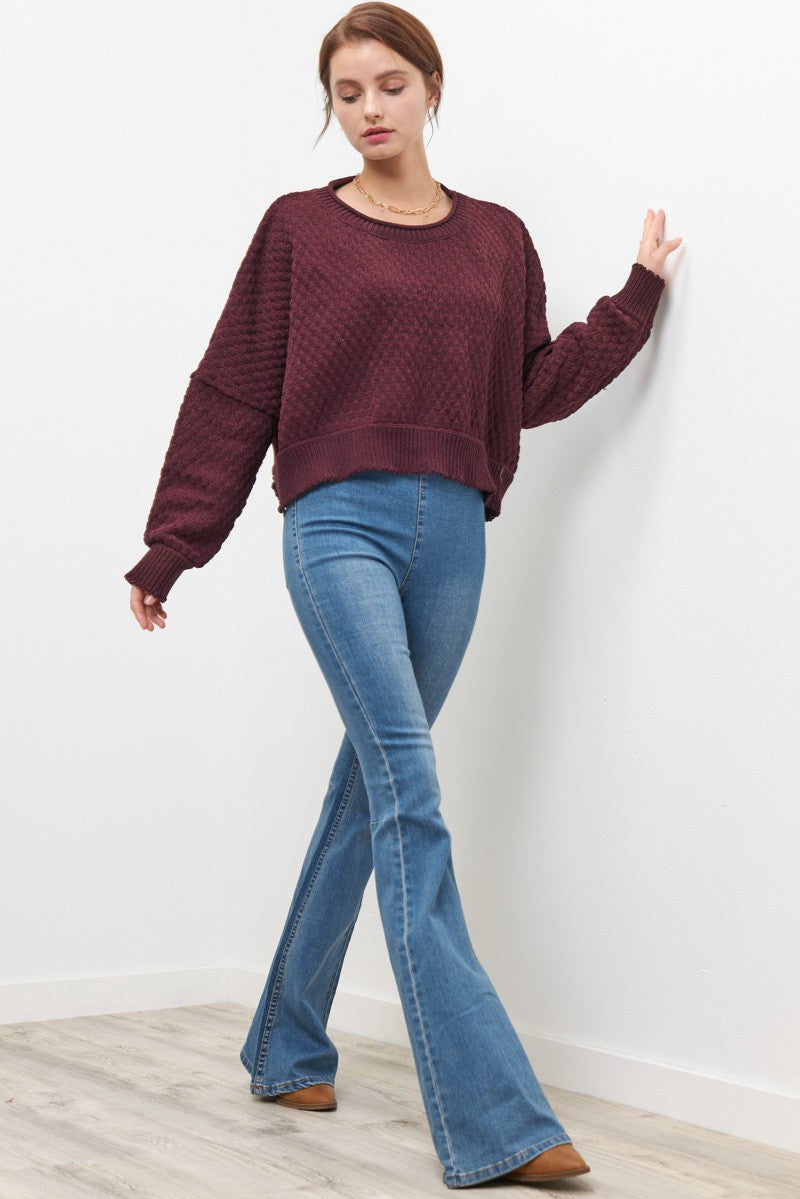 The Julian Kat Ribbed Drop Shoulder Sweater