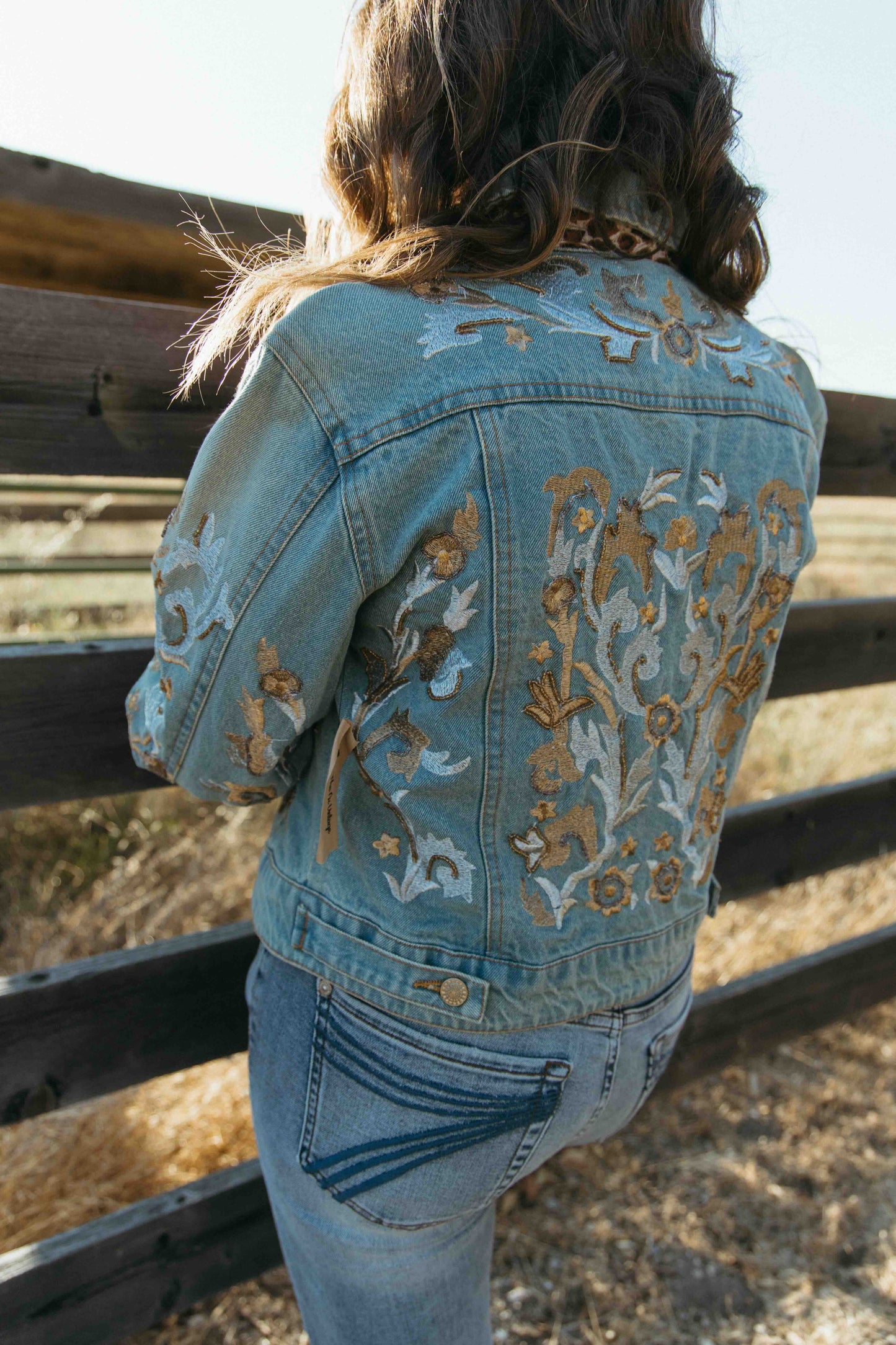 The Caliope Embroidered Denim Jacket