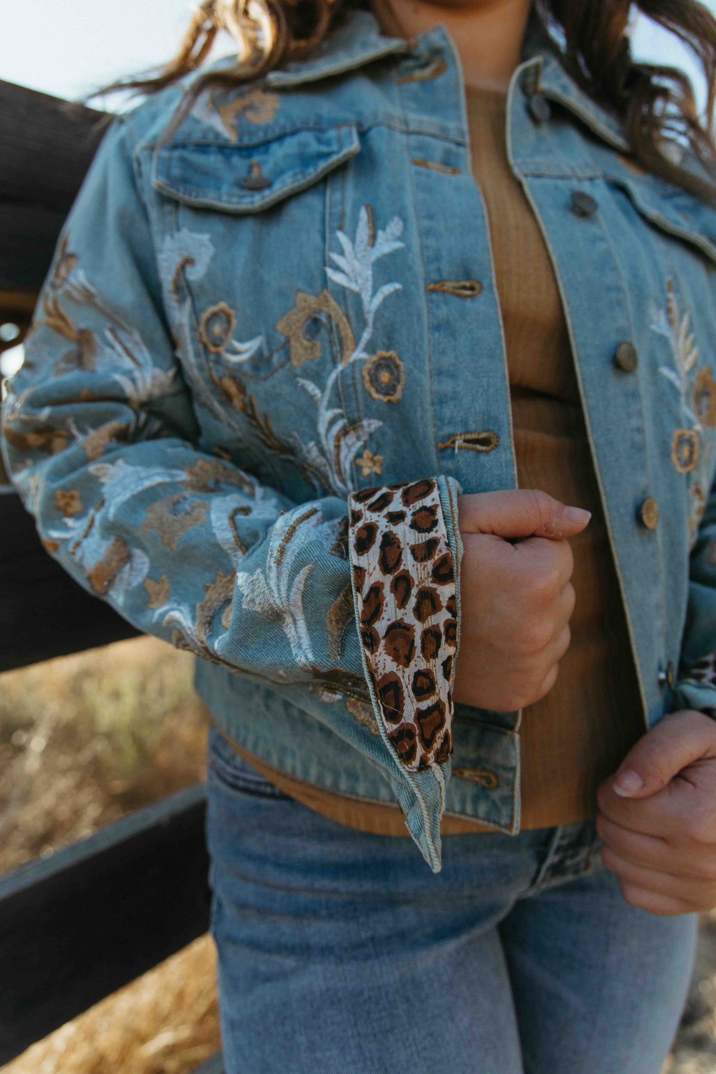 The Caliope Embroidered Denim Jacket