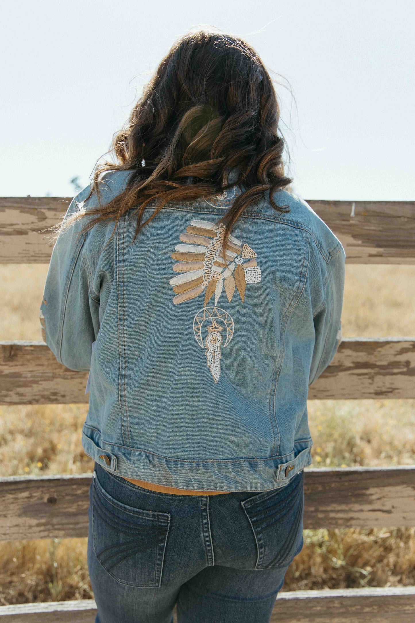 Dreamer Kat Embroidered Denim Jacket