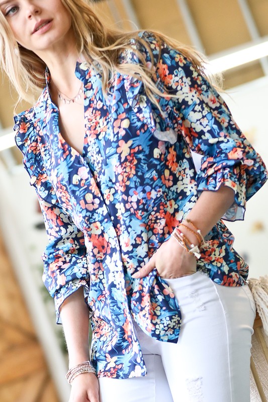 The Flora Kat Retro Button Down