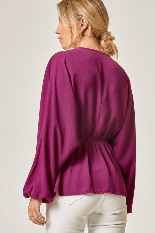 The Valor Wrap Long Sleeve Top