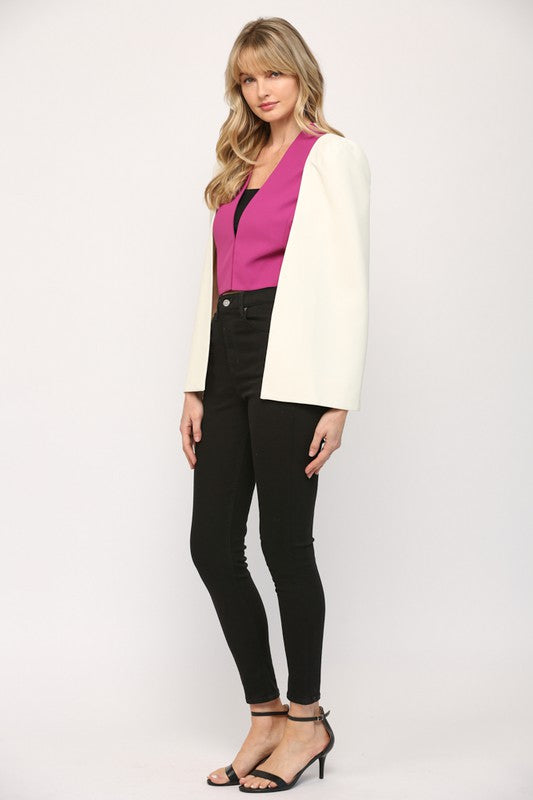 The Lex Kat Cloak Sleeve Crop Blazer