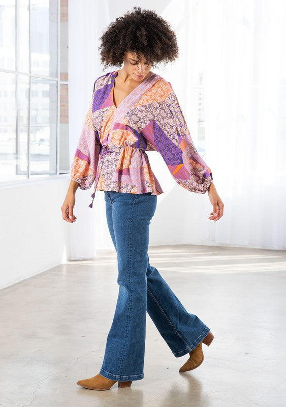 The Bexar Vibrant Floral Boho Top