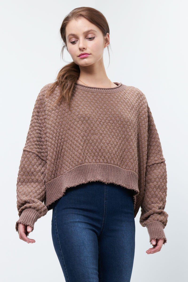 The Julian Kat Ribbed Drop Shoulder Sweater