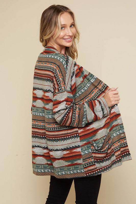 The Jaxon Aztec Oversized Cardigan