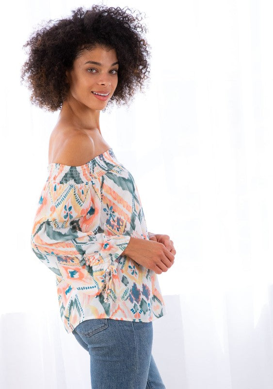 The Candor Boho Off The Shoulder Blouse