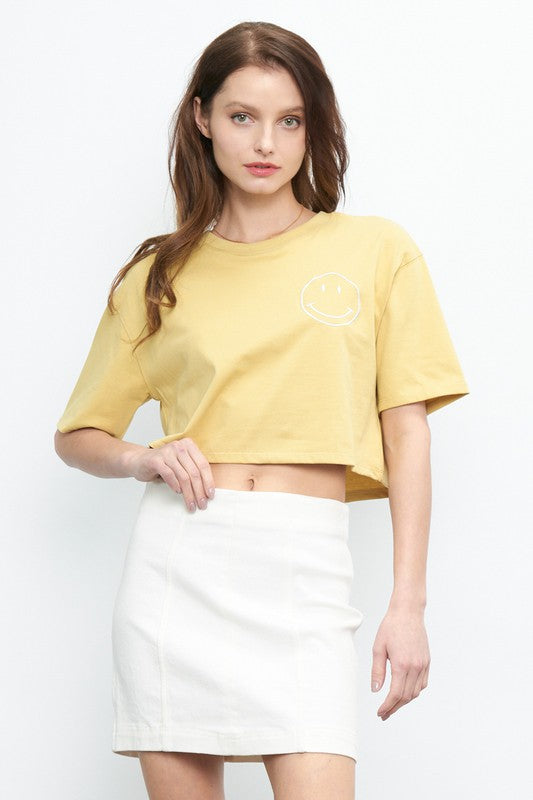 The Ronalda Little Smiley Crop Tee