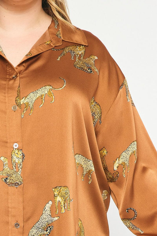 The Peter Kat Tiger Print Button Down