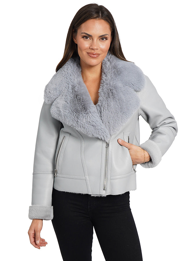 The Alana Kat Fur Aviator Jacket