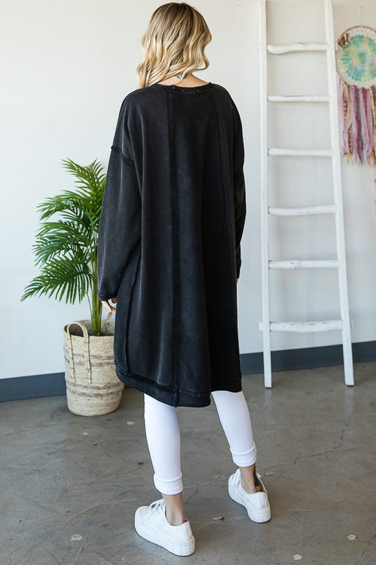 The Tempe Kat Oversized Mineral Washed Pullover