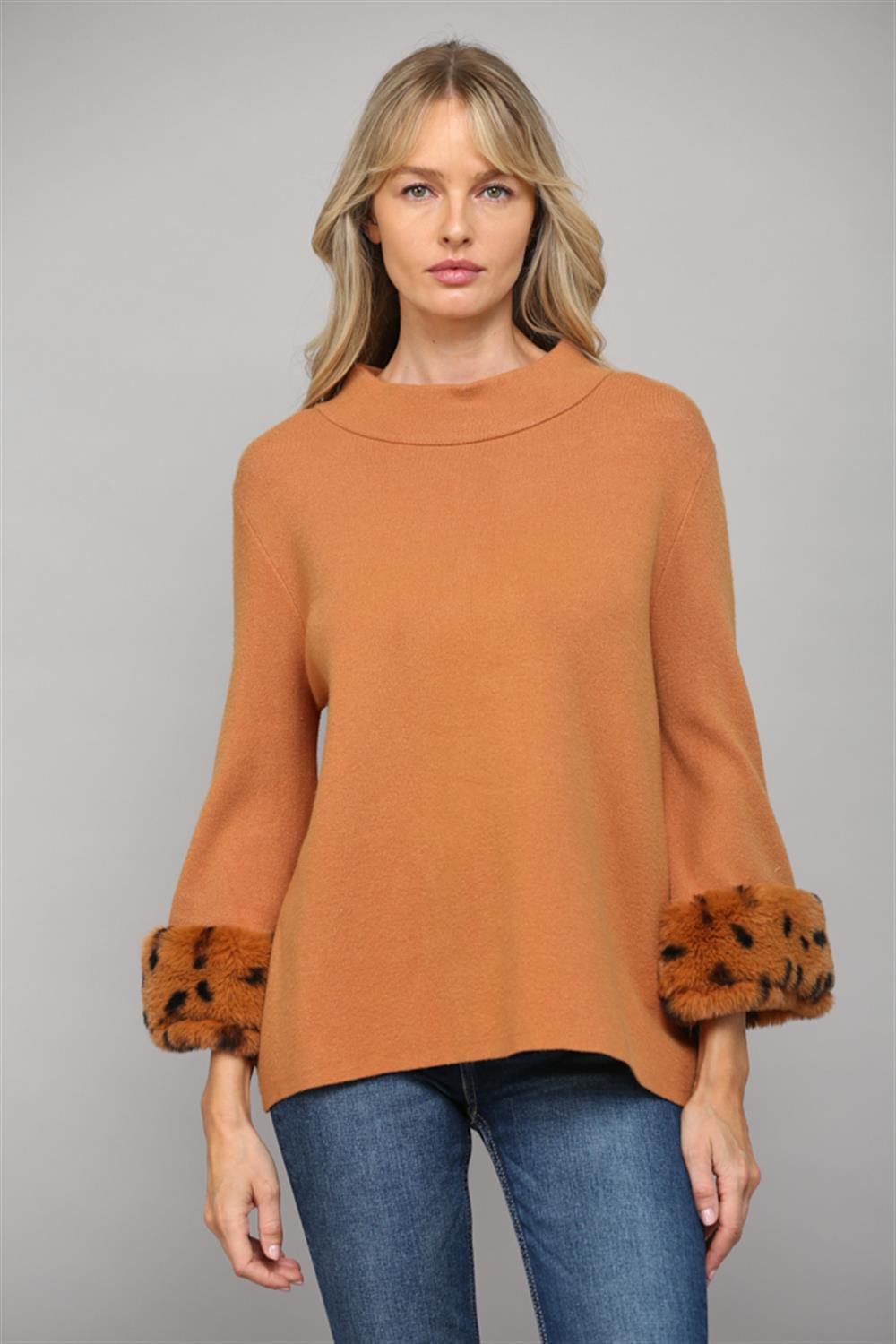 Sable Kat Fur Trimmed Sweater