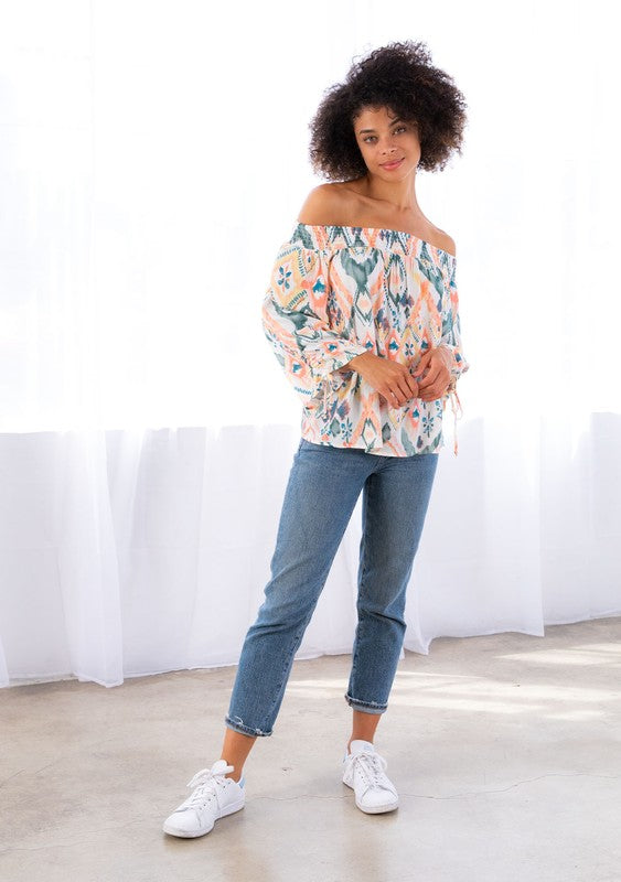 The Candor Boho Off The Shoulder Blouse