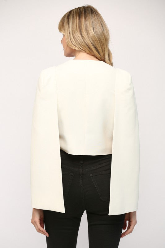 The Lex Kat Cloak Sleeve Crop Blazer