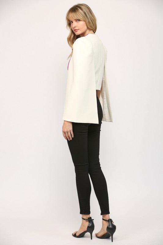 The Lex Kat Cloak Sleeve Crop Blazer