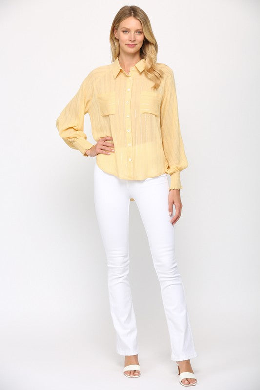 The Cyrus Kat Bishop Sleeve Button Down