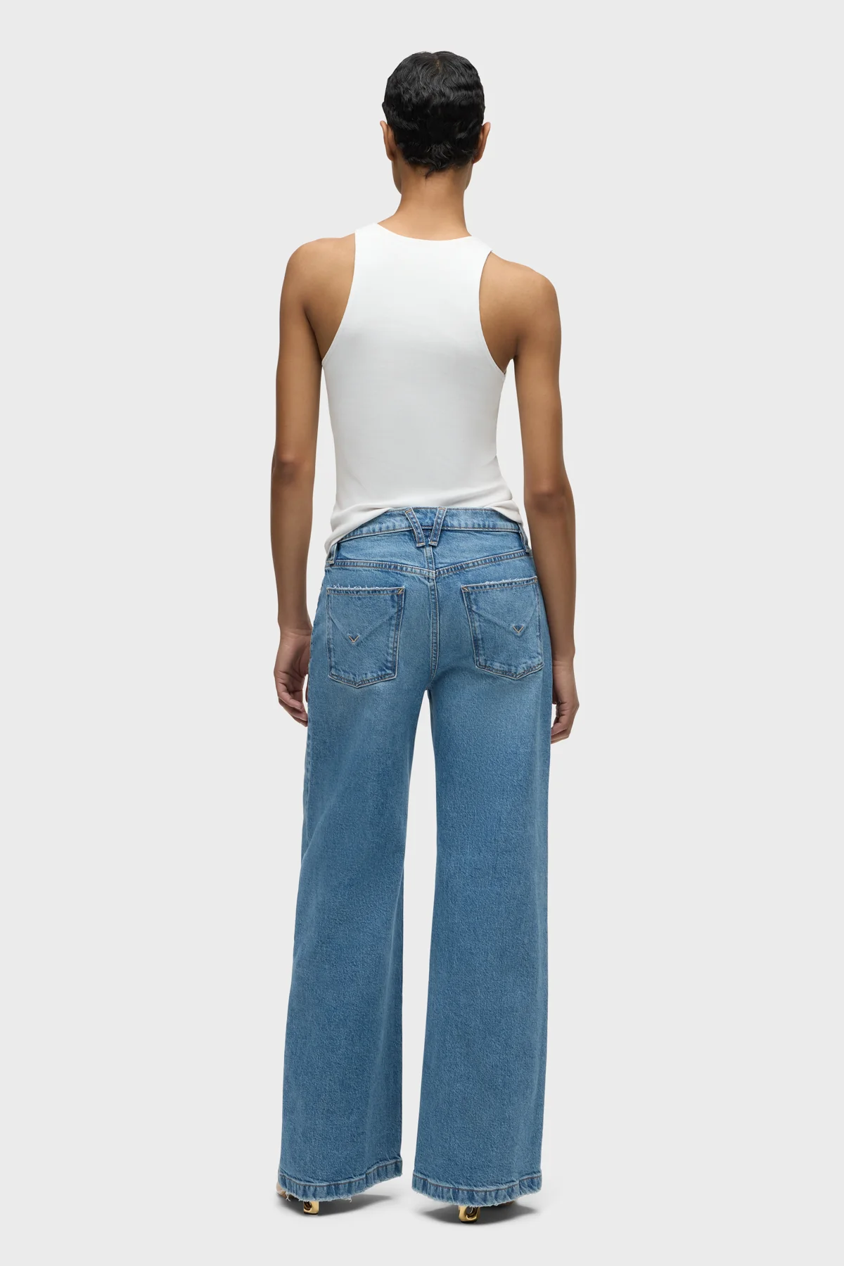 Jodie Loose Fit Wide Leg Jean in Goddess