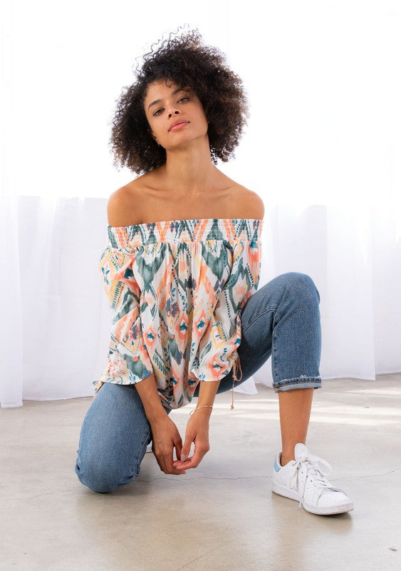 The Candor Boho Off The Shoulder Blouse