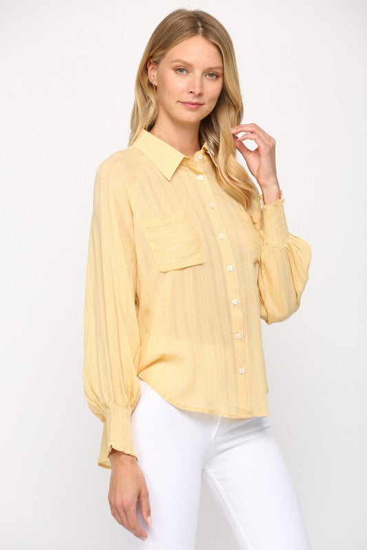 The Cyrus Kat Bishop Sleeve Button Down