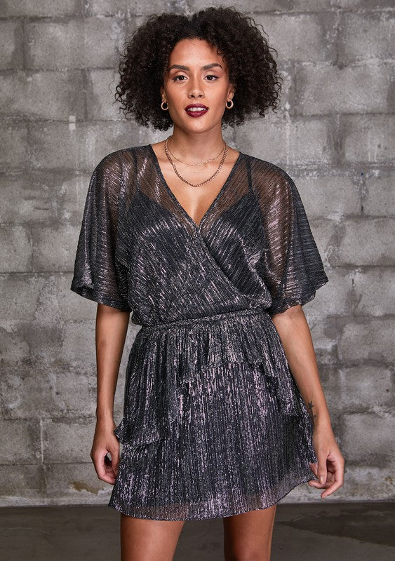 The Blythe Metallic Disco Dress