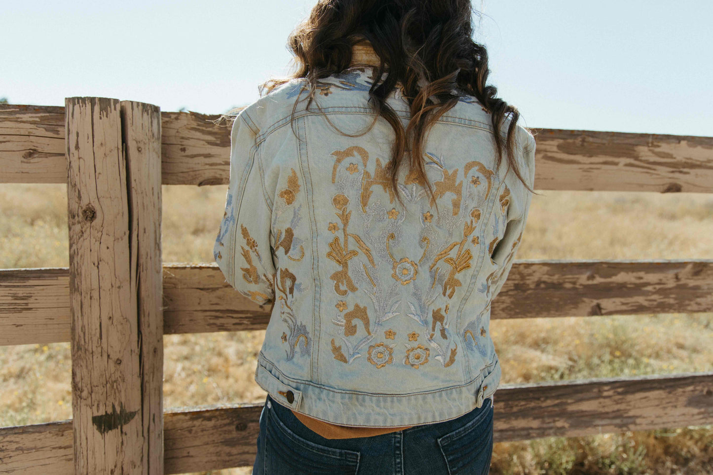 The Caliope Embroidered Denim Jacket