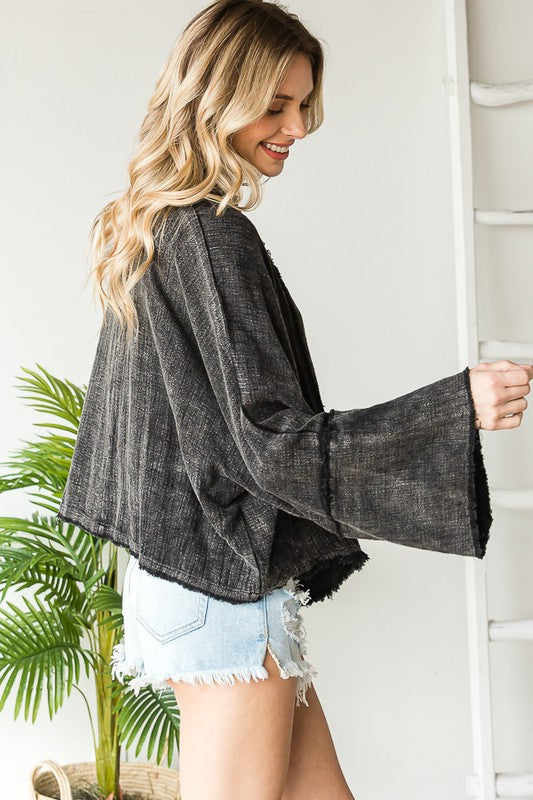 The Sloane Kat Mineral Washed Cardigan