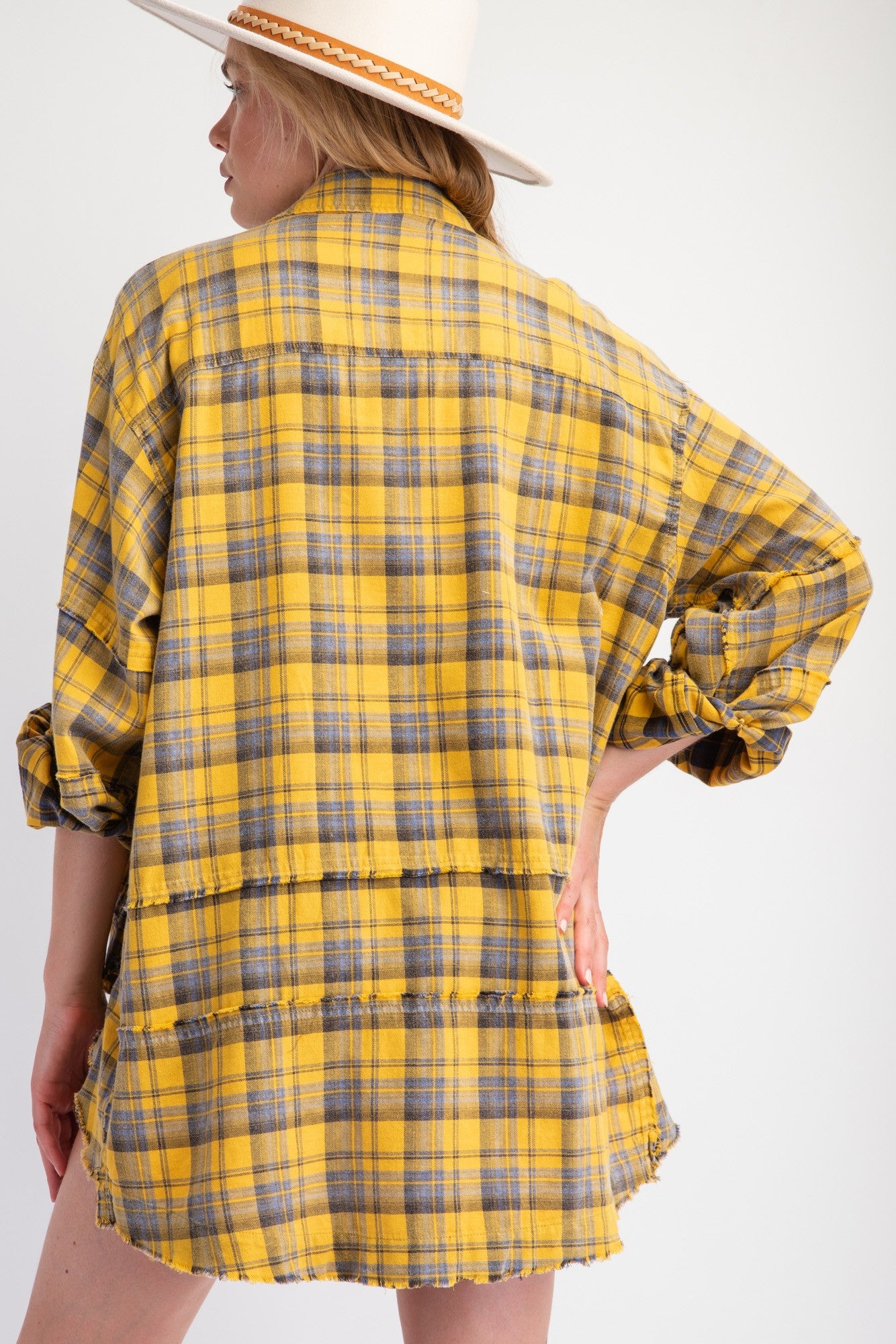 Mineral Washed Plaid Shirt