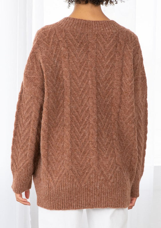 The Maple Churned Cable Knit Sweater